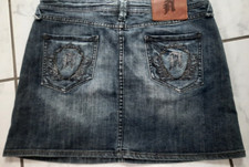 Anastacia by s. Oliver kurzer Jeansrock Gr. 30 Nähte mit leichtem Silbereffekt