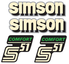 Teiliges aufkleberset simson - 4,