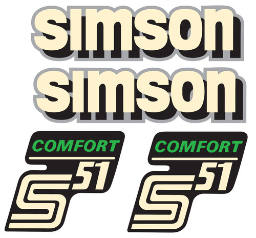 Teiliges aufkleberset simson - 4,