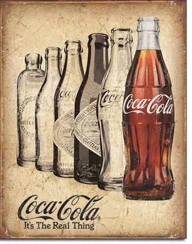 Blechschild coca cola real - cola,