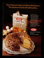 3w4632/ Alte Reklame von 1974 – KRAFT Backmischungen – Frankfurter Kranz