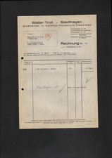STADTHAGEN, Rechnung 1936, Walter Troll Grosshandel in Xylamon-Holzschutz-Präpar