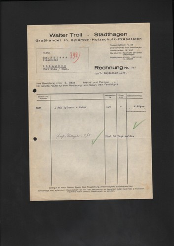 Stadthagen rechnung 1936 - rechnung,
