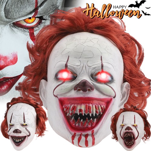 Led pennywise clown maske - led,