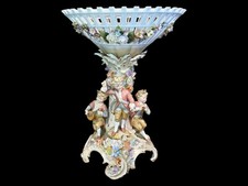 Antik Porzellan Tafelaufsatz 3 Musikanten gestempelt vermutlich Dresden 