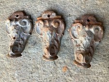 3 Stück Ofenfüsse Gusseisen antik Kanonenofen Werkstattofen 14cm alt