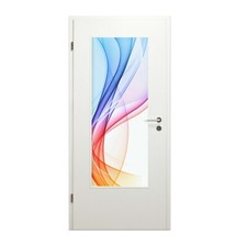 Glaseinsatz für Holztür mit Digitaldruck 1044-1-LA "Swirly"