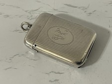 Antik 925 Sterling Silber Dose Streichholz Etui, England