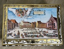 E. Otto Schmidt Nürnberg Metaldose 1987 - "Lebkuchenkiste" - 42x30x17 cm