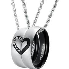 Partnerkette Edelstahl Puzzle