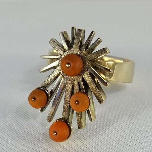 Alter korallen ring 333 gold - ring,