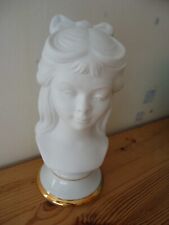 Mädchen-Büste Kopf GILDE Porzellan weiß matt Handarbeit