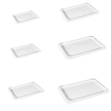 BIONATURE Pappteller RECY rechteckig weiß Recycling-Papier 6 Größen Auswahl