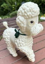 DDR Pudel Hund mit Wackelaugen Spielzeug Kunststoff Kult Ostalgie /P5.5/14