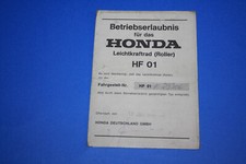 original Betriebserlaubnis Kleinkraftrad Papiere Honda LEAD 80  Roller Typ HF01