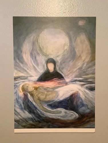 Postkarte pieta tod - 1, postkarte,
