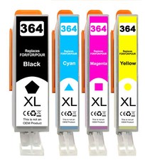 4x Druckpatronen 364XL mit Chip und Füllstand für HP Photosmart B010