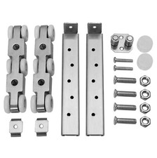 Edelstahl Schiebetür Beschlag bis 150kg Last Laufprofil Laufrolle Holz Tor Tür