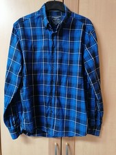 Herren Hemd langärmlig WATSONS Gr. M (39/40) blau kariert 100% Baumwolle