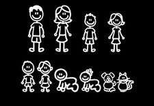 Auto Familien Sticker Set