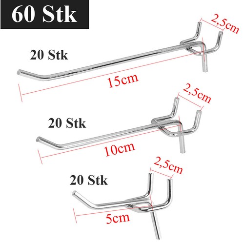 60x lochwandhaken set 25mm - 60x,