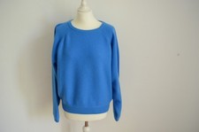 Orig. HERMÈS Luxus 100% Cashmere Pullover Kaschmir 38 FR 40 Blau aktuell HERMES