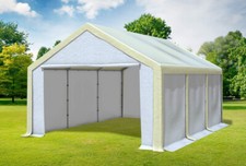Partyzelt 4x6m Beige Weiß PVC