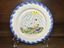 Zeller Keramik Kinderteller Vintage Sonne Lamm handbemalt Landhausstil Retro