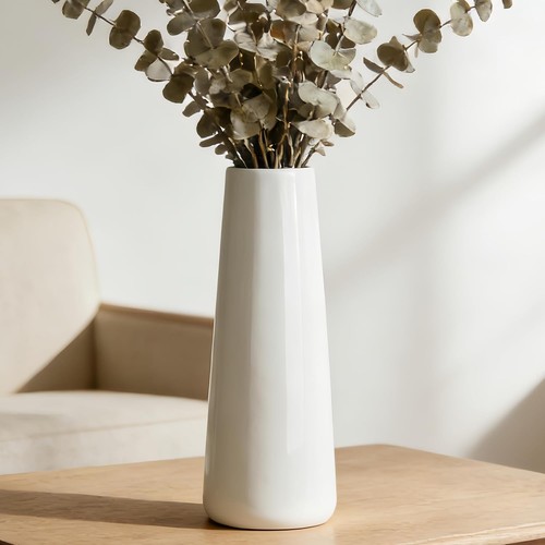 Weiße keramikvase hohe - keramikvase,,