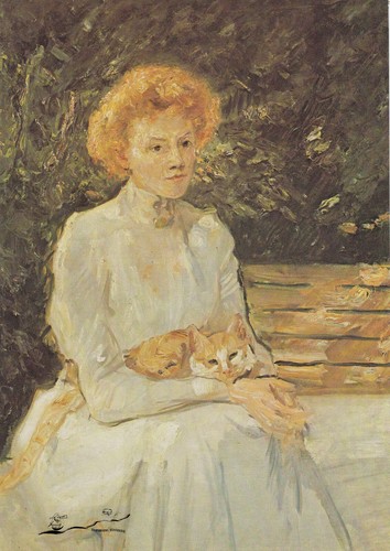 Postkarte max slevogt dame - postkarte:,