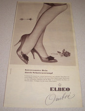 Jahr 1960 orig. Reklame Werbung ELBEO Strümpfe Naht-Nylons Strapsstrumpf Perlons