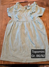 Mädchen kleid topomini grün - mädchen,