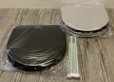 HELLKOPF 2er  Wäschekorb mit Deckel je 70L Schwarz/Hellgrau Wäschesammler (R1-A