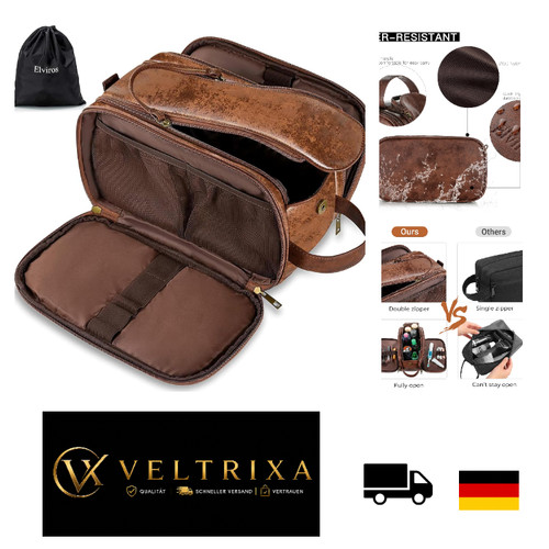 Kulturbeutel herren leder - herren, pu-leder
