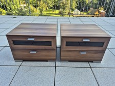 Nachttische aus Holz - nussbaumfarben foliert