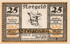 5 verschiedene Scheine Notgeld