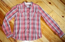 Bluse * Gr. M / 38 * rot weiß schwarz kariert * V-Ausschnitt * blind date casual