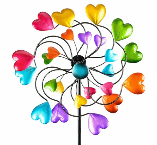 Buntes windrad herzen für - herzen, den