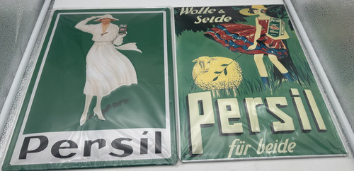 2er set blechschilder reklame - 2er,