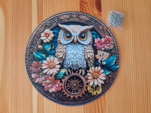 Steampunk eule fensterbild - eule,