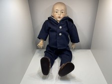 Alte Puppe Sammler Porzellan Kopf Puppe 40 cm. Zustand siehe Fotos