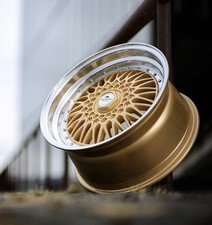 4X 16 Zoll Malm BBS RS Style 5X100 5X112 8J ET20 Felgen Gold für Mercedes...