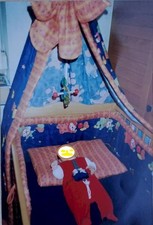 Julius Zöllner Himmelbettset komplett (Art. 526) inkl. Bettwäsche und Mobile