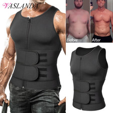 Herren Sauna Bauchweg Weste Schwitzweste Neopren Mieder Fitness Bauchgürtel Tank