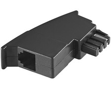 1* Telefon Modular Adapter TAE-F Stecker auf RJ-11 Buchse Modularkupplung 6P4C