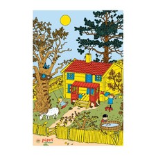 Pippi Langstrumpf Design Villa Kunterbunt Poster 20x30 cm, One size, Weiß