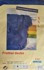 *NEU*flauschige FROTTEEDECKE*TAGESDECKE*140x190*dunkelblau*Baumwolle*STRANDDECKE