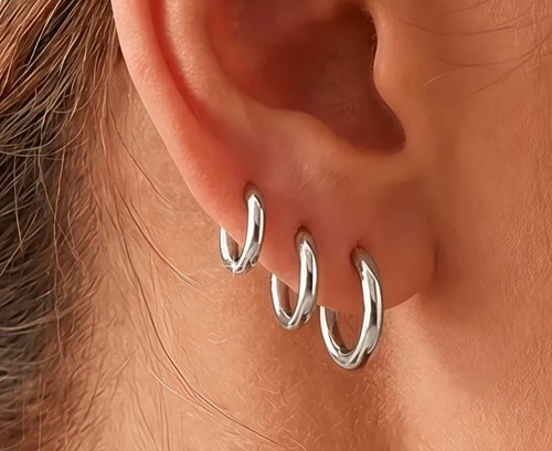 Ohrringe creolen 3er set damen - creolen,