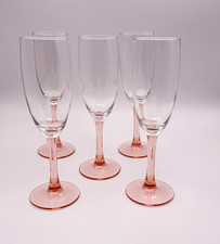 5 Sektgläser Luminarc rosa Stiel 