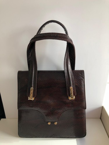 Antike ledertasche schlange - antike,